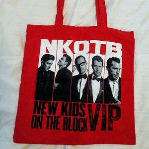 NKOTB Red Canvas Tote Bag New Kids OnThe Block VIP
